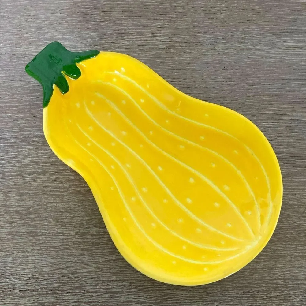 Vintage Avon 1984 Yellow Squash Plate Tray
